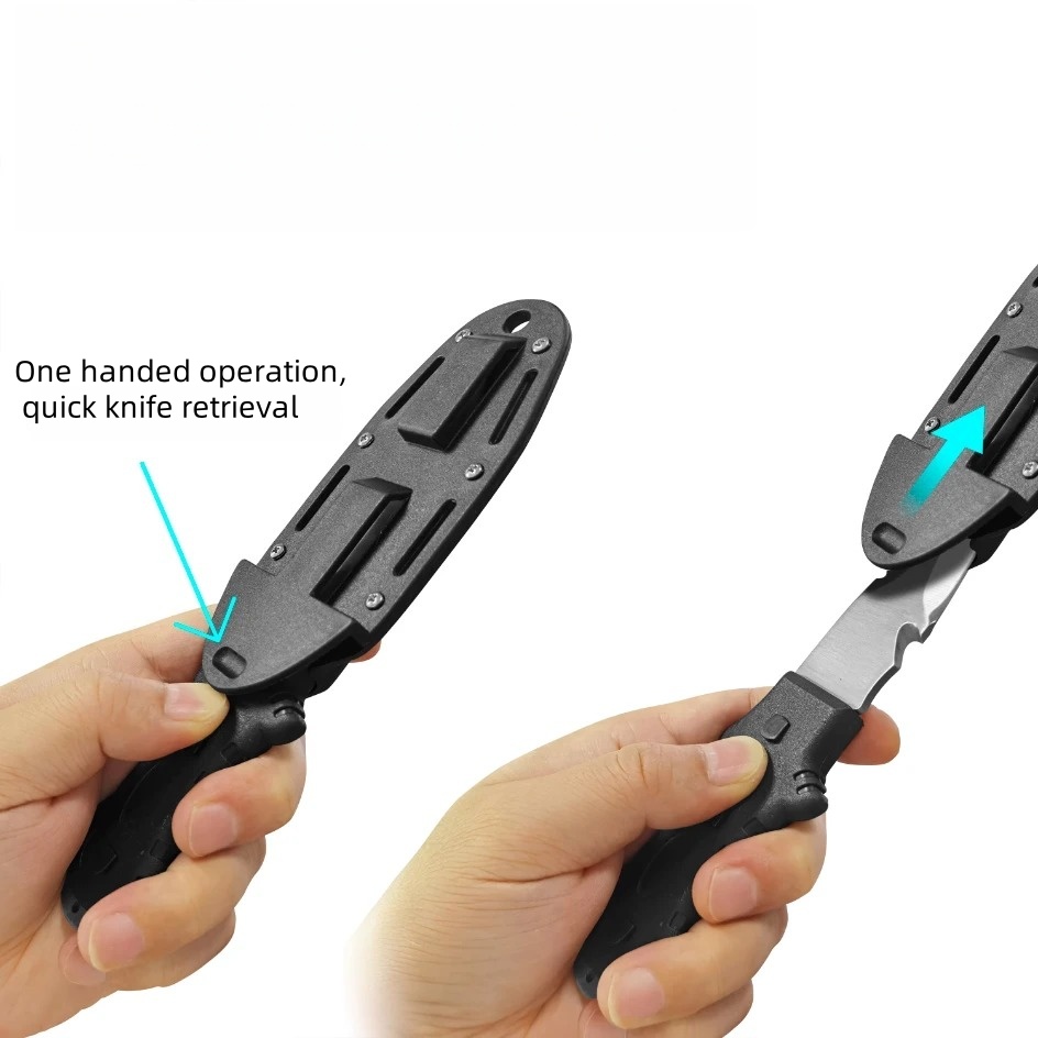 Dive Knife Titanium - Professional Spearfishing Knife Stainless Steel Dive